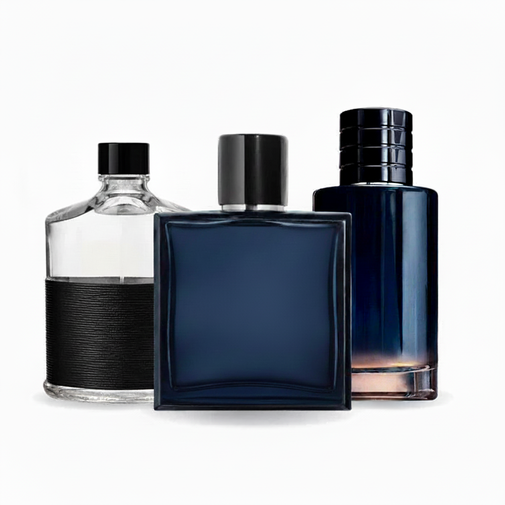 SET MIT 3 PARFÜMS: Holziger Herrenduft, Aromatischer Zitrusduft und Würziger Fougère-Duft – 100 ml (Kollektion II)